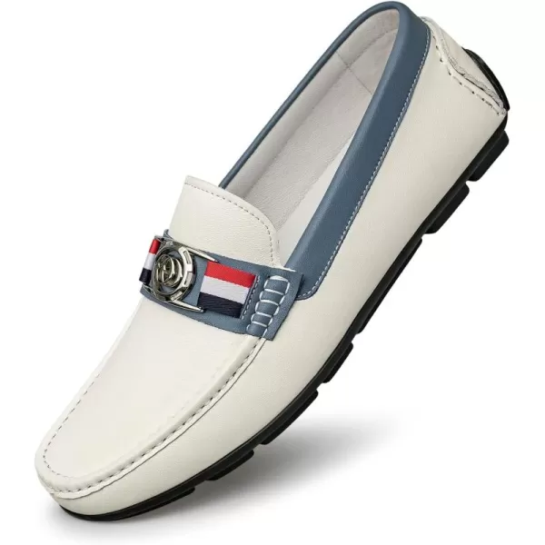 ZRO Mens loafers ampamp slipons casual wide width with Horsebit N1315223 SpringWhite