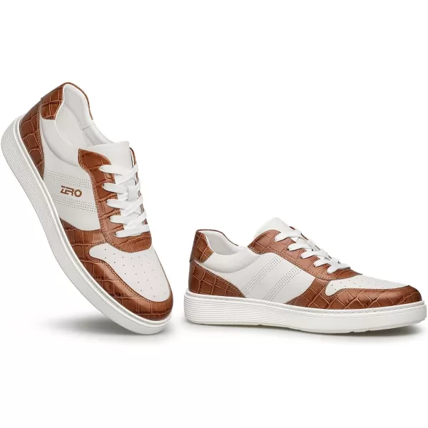 Mens Fashion Sneakers Casual Simple Leather Shoes for Men SF1810 24 SpringBrown