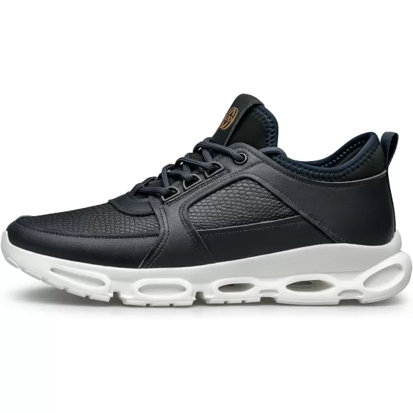Mens Fashion Sneakers Soft Sole Leather Casual Shoes for Men Y1333323 SummerBlack