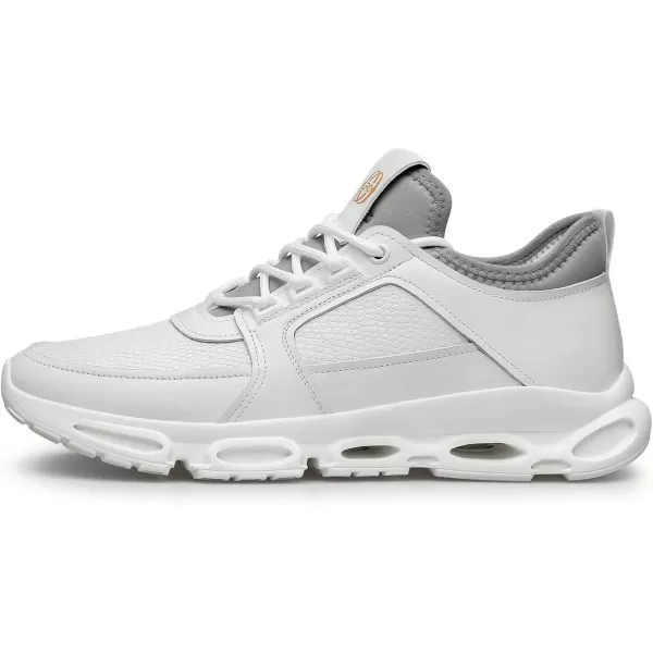 Mens Fashion Sneakers Soft Sole Leather Casual Shoes for Men Y1333323 SummerWhite
