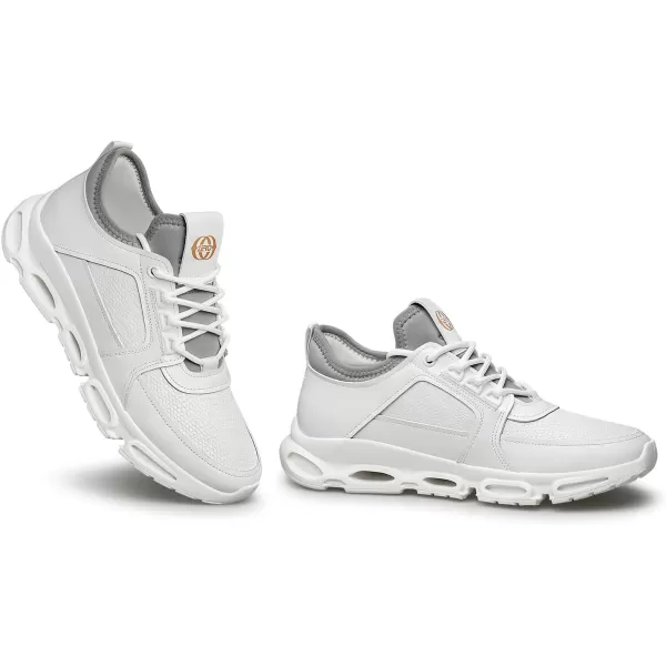 Mens Fashion Sneakers Soft Sole Leather Casual Shoes for Men Y1333323 SummerWhite