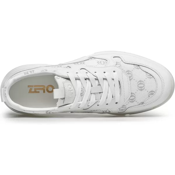 Mens New Fashionable Sneakers with Genuine Leather Breathable Comfort and SlipResistant Sole Y1317723 SpringWhite