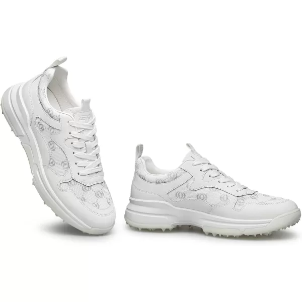 Mens New Fashionable Sneakers with Genuine Leather Breathable Comfort and SlipResistant Sole Y1317723 SpringWhite