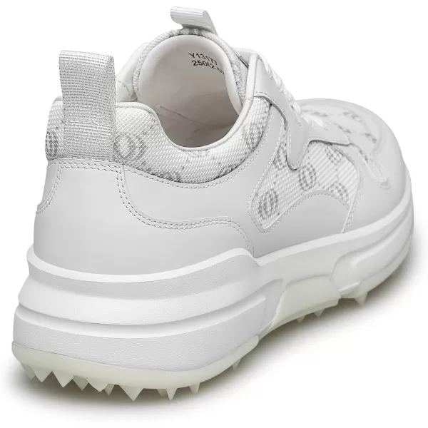 Mens New Fashionable Sneakers with Genuine Leather Breathable Comfort and SlipResistant Sole Y1317723 SpringWhite