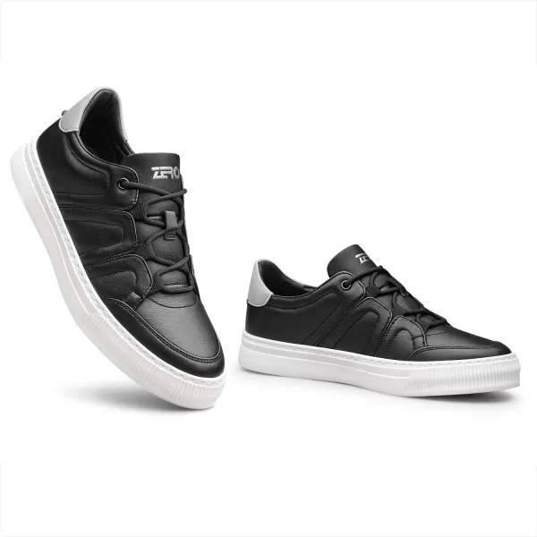 Mens Sneakers AntiFatigue Simple Thick Sole Leather S1223662 AutumnBlack