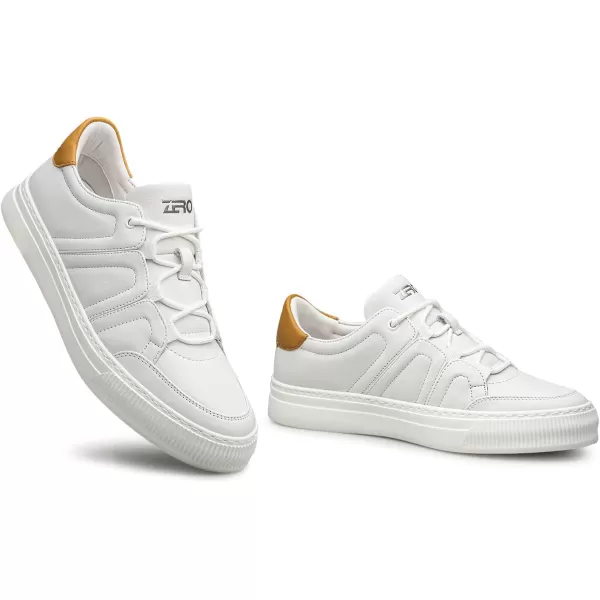 Mens Sneakers AntiFatigue Simple Thick Sole Leather S1223662 AutumnWhite