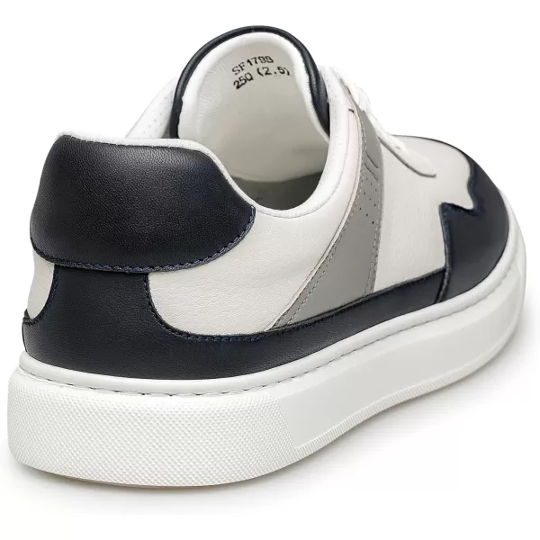 Mens sneakers Thick sole Genuine leather Athletic shoes for men SF1798 24 SpringBlue