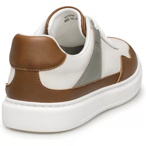 Mens sneakers Thick sole Genuine leather Athletic shoes for men SF1798 24 SpringBrown