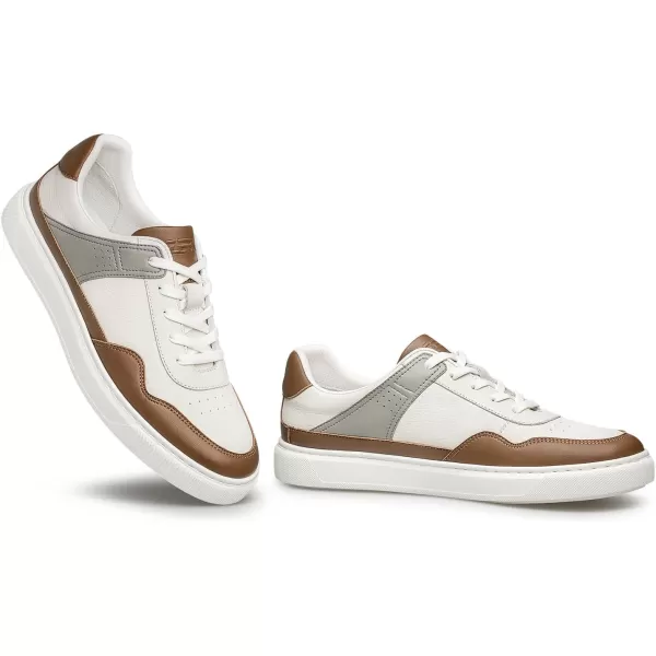 Mens sneakers Thick sole Genuine leather Athletic shoes for men SF1798 24 SpringBrown