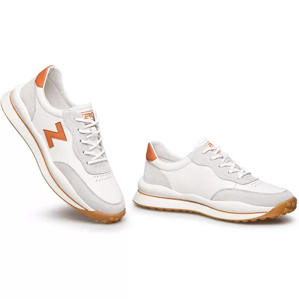 ZRO Mens Non Slip Suede Fashion SneakersOrange