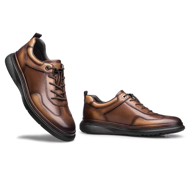 ZRO Mens Slip on Sneakers Walking Comfort Leather Shoes for Men RF1952 24 SpringBrown