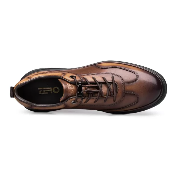 ZRO Mens Slip on Sneakers Walking Comfort Leather Shoes for Men RF1952 24 SpringBrown
