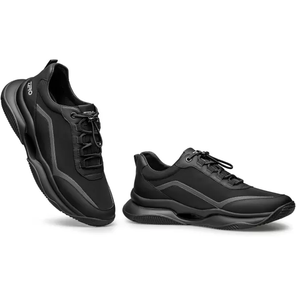 ZRO Mens Sneakers  Easy wear Lightweight Leather Shoes for Men XYF1858 24 SpringBlack