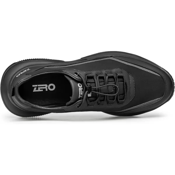ZRO Mens Sneakers  Easy wear Lightweight Leather Shoes for Men XYF1858 24 SpringBlack