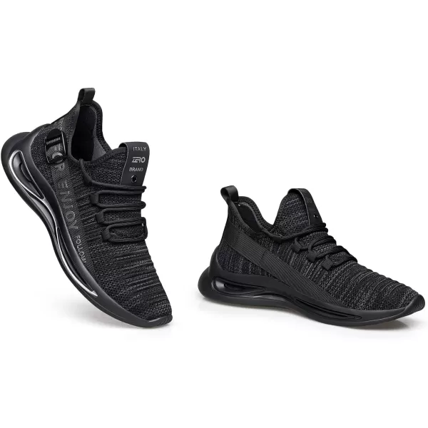 ZRO Mens Y197 Walking Comfortable Mesh Fashion SneakersBlack