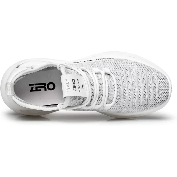 ZRO Mens Y197 Walking Comfortable Mesh Fashion SneakersWhite