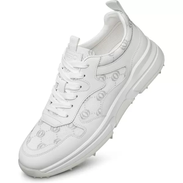 Mens New Fashionable Sneakers with Genuine Leather Breathable Comfort and SlipResistant Sole Y1317723 SpringWhite