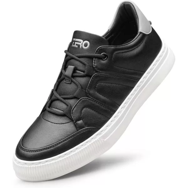 Mens Sneakers AntiFatigue Simple Thick Sole Leather S1223662 AutumnBlack