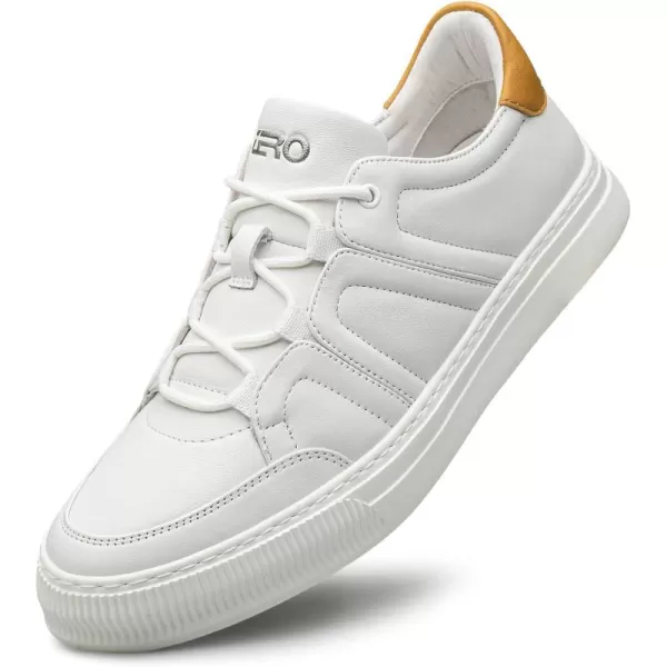 Mens Sneakers AntiFatigue Simple Thick Sole Leather S1223662 AutumnWhite