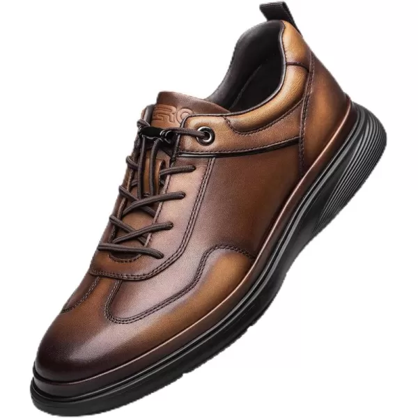 ZRO Mens Slip on Sneakers Walking Comfort Leather Shoes for Men RF1952 24 SpringBrown