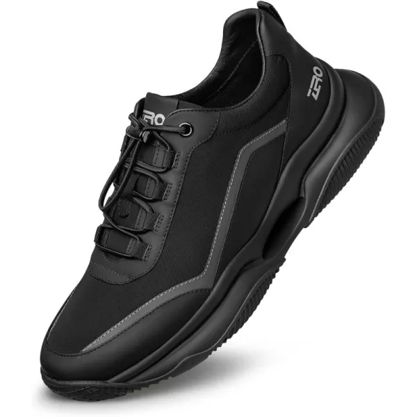 ZRO Mens Sneakers  Easy wear Lightweight Leather Shoes for Men XYF1858 24 SpringBlack