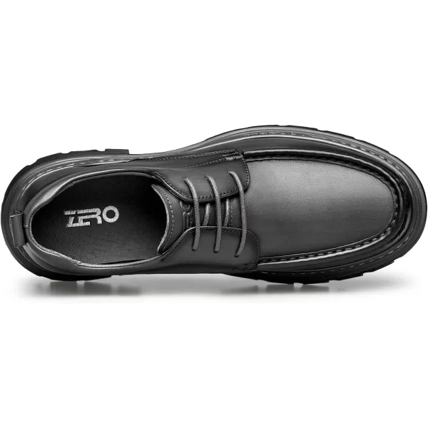 Leather Shoes Style Sneakers Lightweight Genuine Leather Fashionable Thick Sole D1223575AutumnGrey