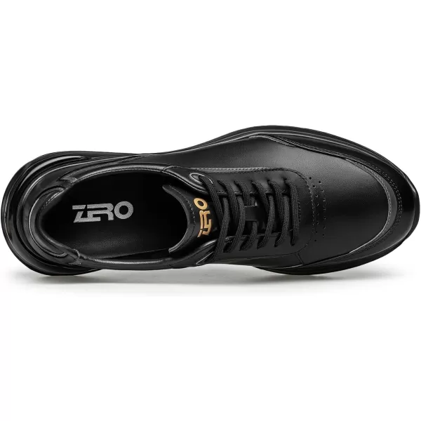 Mens Sneakers Casual Shoes Lace up Round Head Lightweight Leather Versatile Shoes Men XYF1855 24 SpringBlack
