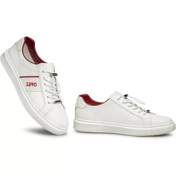 Mens Sneakers  Simple laceup Leather Shoes for Men SF1819 24 SpringRed