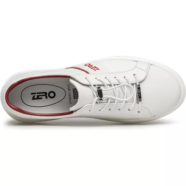 Mens Sneakers  Simple laceup Leather Shoes for Men SF1819 24 SpringRed