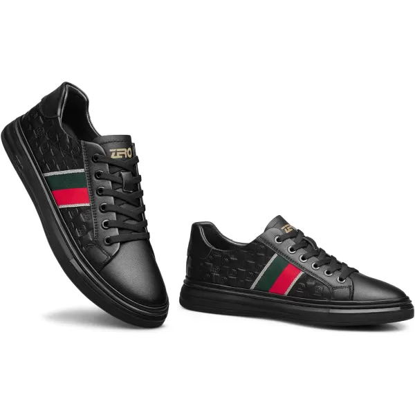Mens fashion sneakers simple Casual Cowhide S1310023 SpringBlack