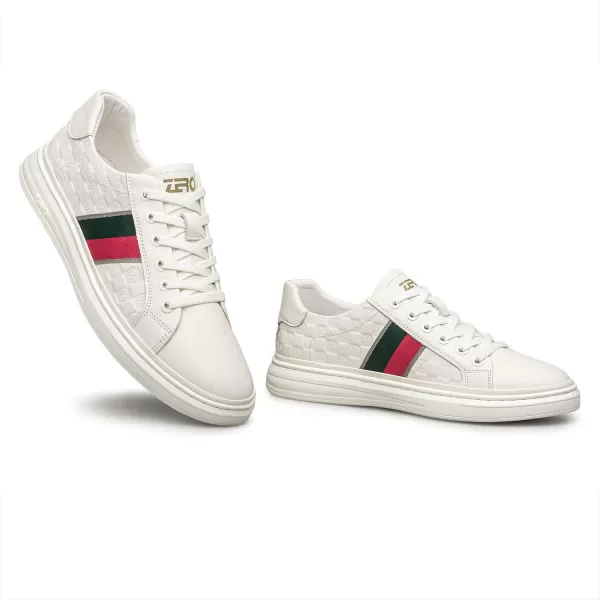 Mens fashion sneakers simple Casual Cowhide S1310023 SpringWhite