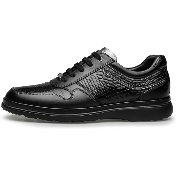 ZRO Mens Fashion Sneakers lace Type Casual Leather Shoes for Men RF1960 24 SpringBlack