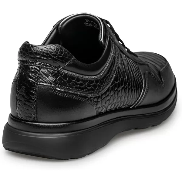 ZRO Mens Fashion Sneakers lace Type Casual Leather Shoes for Men RF1960 24 SpringBlack