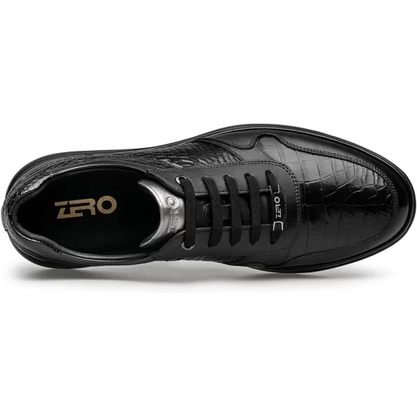 ZRO Mens Fashion Sneakers lace Type Casual Leather Shoes for Men RF1960 24 SpringBlack