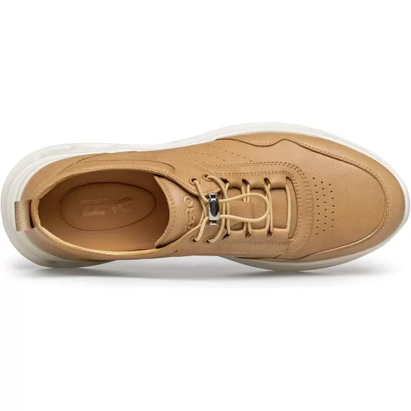 ZRO Mens Slip on Sneakers lace up Comfort Leather Shoes for Men YF1929 24 SpringBrown
