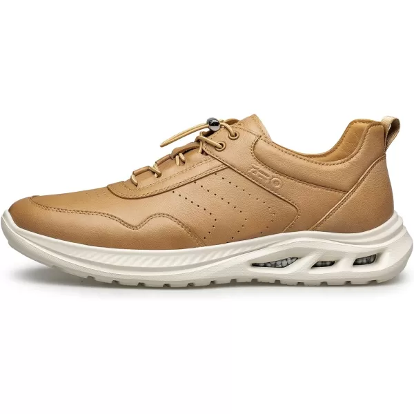ZRO Mens Slip on Sneakers lace up Comfort Leather Shoes for Men YF1929 24 SpringBrown