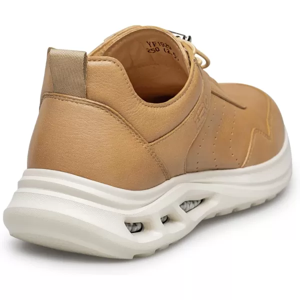 ZRO Mens Slip on Sneakers lace up Comfort Leather Shoes for Men YF1929 24 SpringBrown