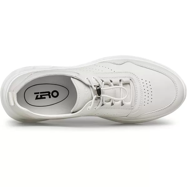 ZRO Mens Slip on Sneakers lace up Comfort Leather Shoes for Men YF1929 24 SpringWhite