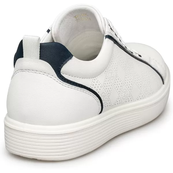 ZRO Mens Slip on Sneakers lace up Leather Shoes for Men SF1905 24 SpringWhite
