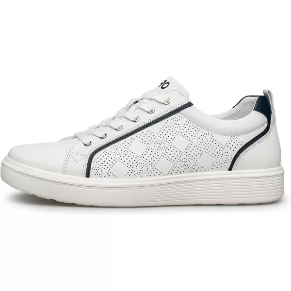 ZRO Mens Slip on Sneakers lace up Leather Shoes for Men SF1905 24 SpringWhite