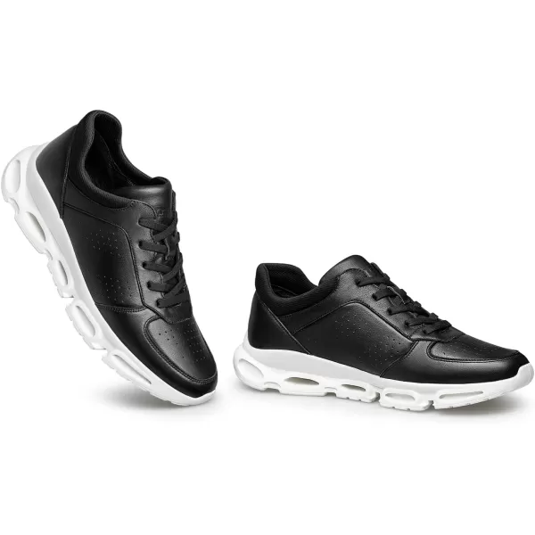 ZRO Mens Walking Comfortable Perforated Fashion SneakersBlack