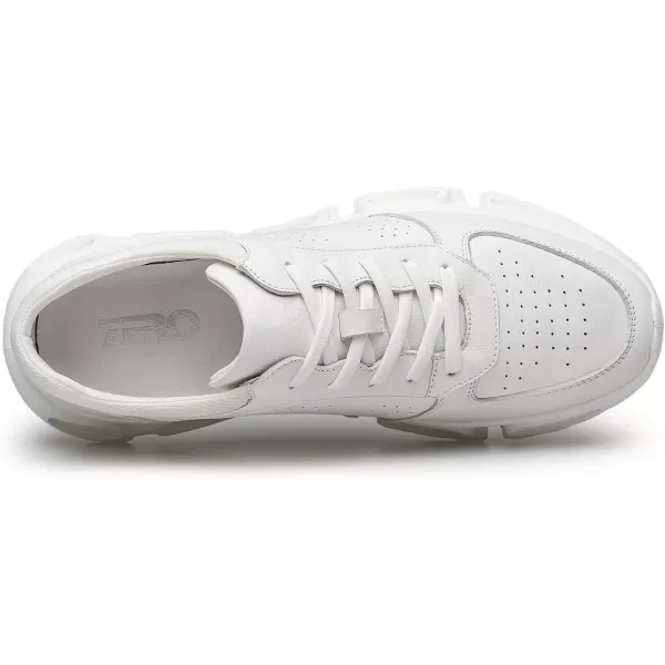 ZRO Mens Walking Comfortable Perforated Fashion SneakersWhite