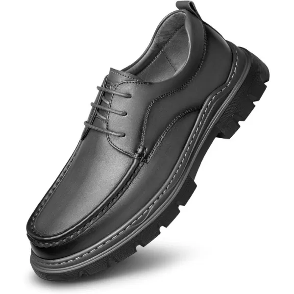 Leather Shoes Style Sneakers Lightweight Genuine Leather Fashionable Thick Sole D1223575AutumnGrey