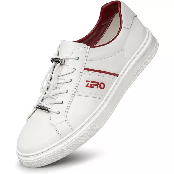 Mens Sneakers  Simple laceup Leather Shoes for Men SF1819 24 SpringRed