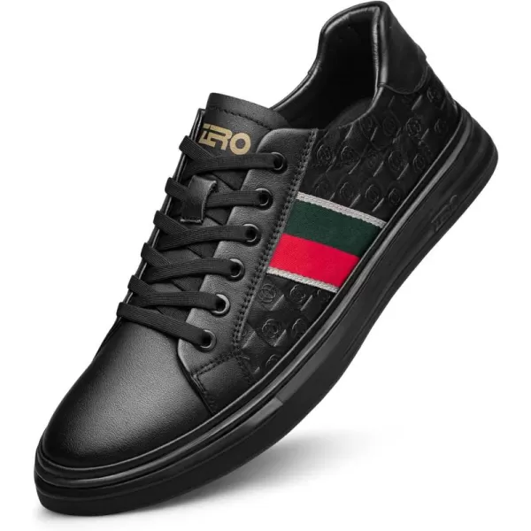 Mens fashion sneakers simple Casual Cowhide S1310023 SpringBlack