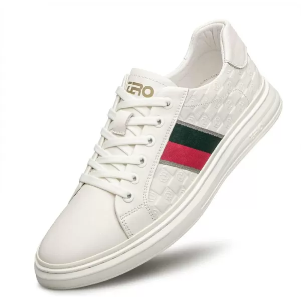 Mens fashion sneakers simple Casual Cowhide S1310023 SpringWhite