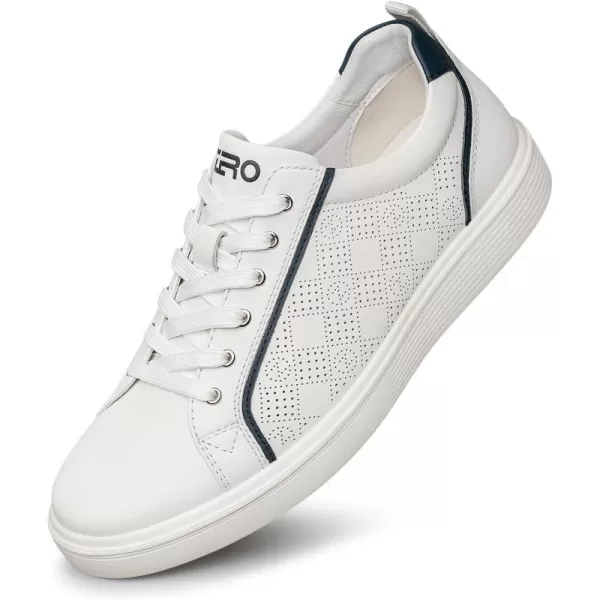 ZRO Mens Slip on Sneakers lace up Leather Shoes for Men SF1905 24 SpringWhite
