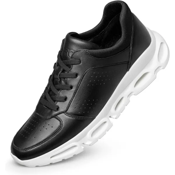 ZRO Mens Walking Comfortable Perforated Fashion SneakersBlack