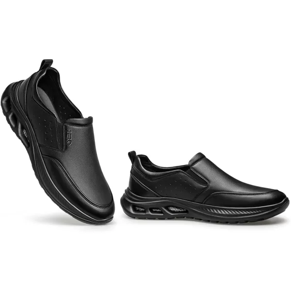 Mens Loafers Genuine Leather Argyle Pattern Wide RF1928 24 SpringBlack