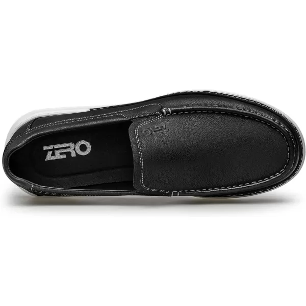 Mens Loafers ampamp Slipons Genuine Leather Thick Sole Lightweight R1312323 SpringBlack